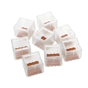 

8PC Leg Cover Silicone Floor Protector, Chair Foot Cover Furniture Table Cover Essentials Local Storage Metallic Feel