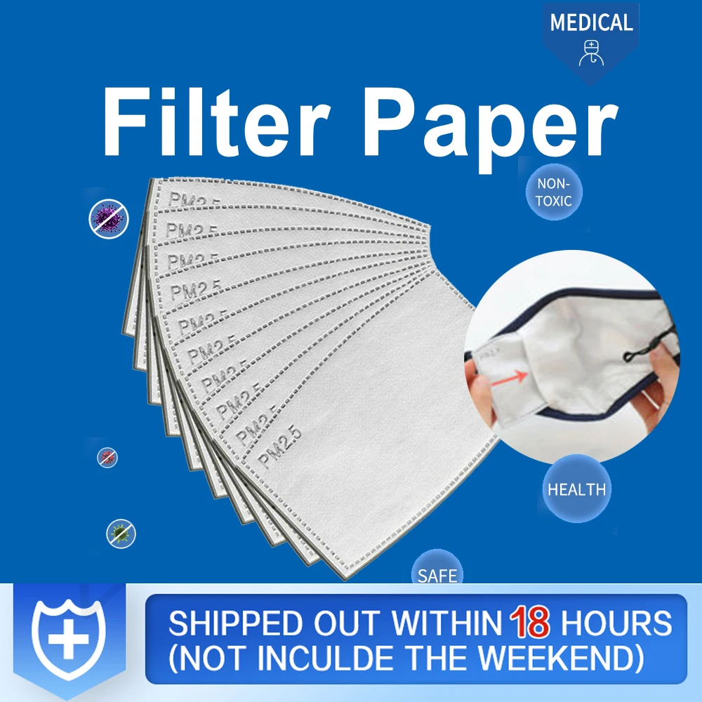 

PM2.5 Filter Paper Reusable Filter Paper Anti Dust Haze Mouth Mask Anti Protective Face Masks Bacteria Proof Flu Filte For Mask