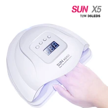 72 Вт SUN X5 Plus УФ светодиодный светильник для ногтей сушилка с ЖК-дисплеем 36 светодиодный светильник для ногтей для отверждения гель-лака автоматический датчик маникюра