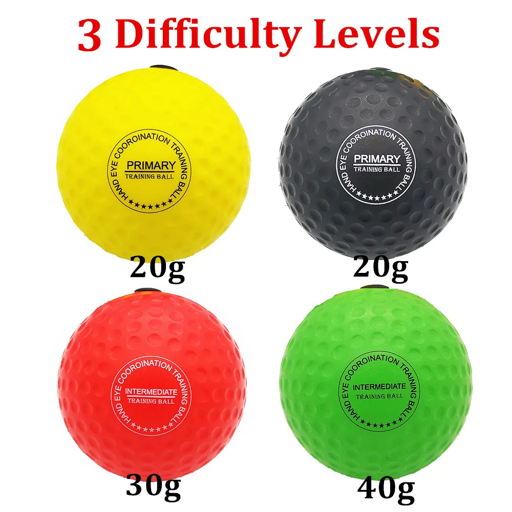 Boxing Reflex Ball Set 4 2 Difficulty Level with Silicone Headband for MMA Punching Speed Fight Skill Ball Reaction Agility head mounted speed ball boxing speed ball boxing reaction ball