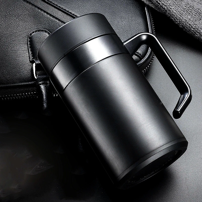 420ml Stainless Steel Coffee Mugs Thermos Insulation Water Bottle Cups Drinkware With Handle Lid Travel Tea Mug for Office | Дом и сад