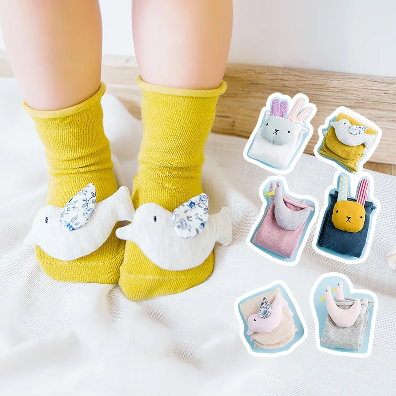 

New Style Children's Socks Fertile Leisurely Korean-style Cute Doll BABY'S Socks Anti-slip Silica Gel Zero Line Head Relent Sock