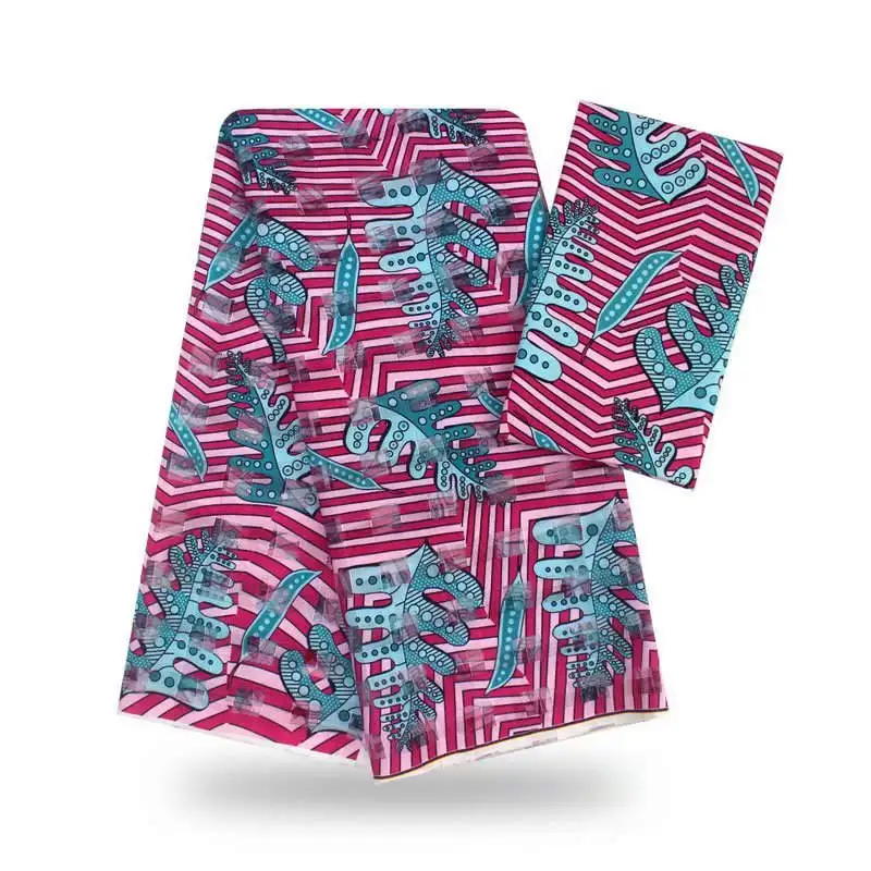 Дизайн 2 шт./компл. 4 ярдов Африканский Воск Анкара принты модели Материал& 2 ярдов шелковые Анкара ткань для женское платье! YF1218