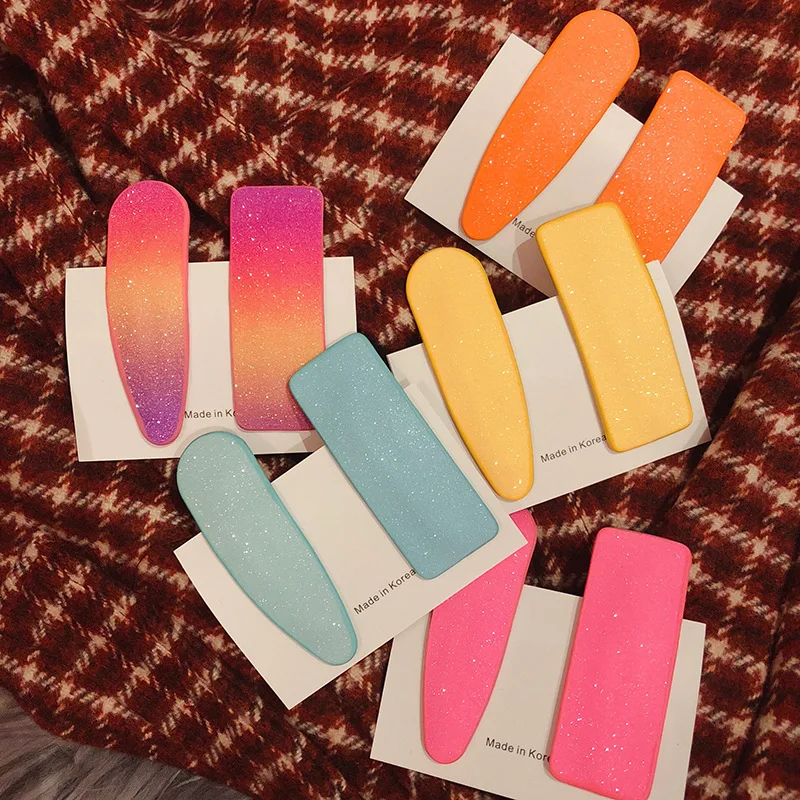 

Nyunyu Spring Bling a Pair of Hairclips Set South Korea Simple Versatile Barrettes Japanese Korean Purchasing Agents Boutique Ho