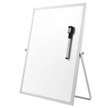 

Magnetic Dry Erase Board Double Sided Personal Desktop Tabletop White Board Planner Reminder with Stand for School Home Office