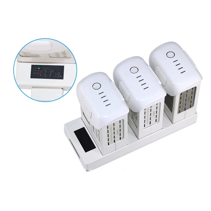Kaufen 3 In 1 Lade Hub Parallel Batterie Smart Ladegerät für DJI Phantom 4 PRO V2.0 Erweiterte Drone Flug Batterie Lade station