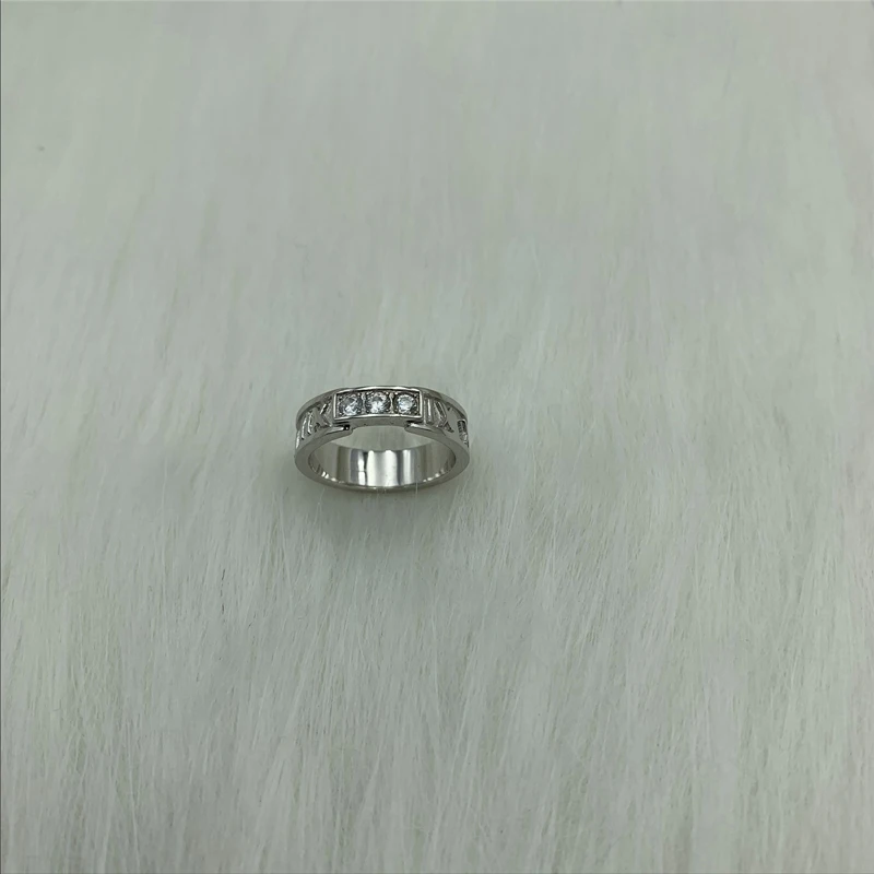 

SHINETUNG 2019 New Original 100% S925 Sterling Silver Vintage Roman Number Zircon Ring Women's Logo Exquisite High-end Jewelry