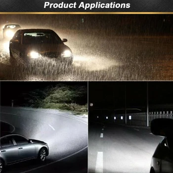

2pcs 8-sides H11 H9 H8 LED Headlight Bulbs Fog Light Lamp Universal 360 Degree Super Bright Car Lights 100W 6000K DC 9-32V