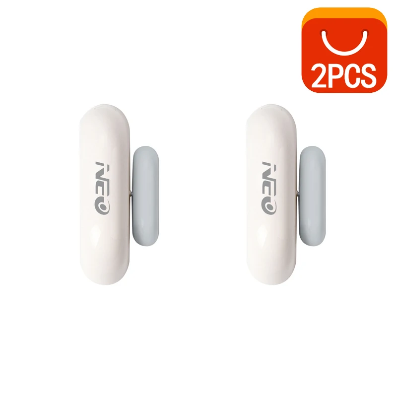 2PCS 1/2/3/4 шт./лот NEO COOLCAM Wi-Fi умный датчик двери окна Сенсор приложение уведомления безопасная домашняя дверь/оконный датчик - Цвет: 2PCS