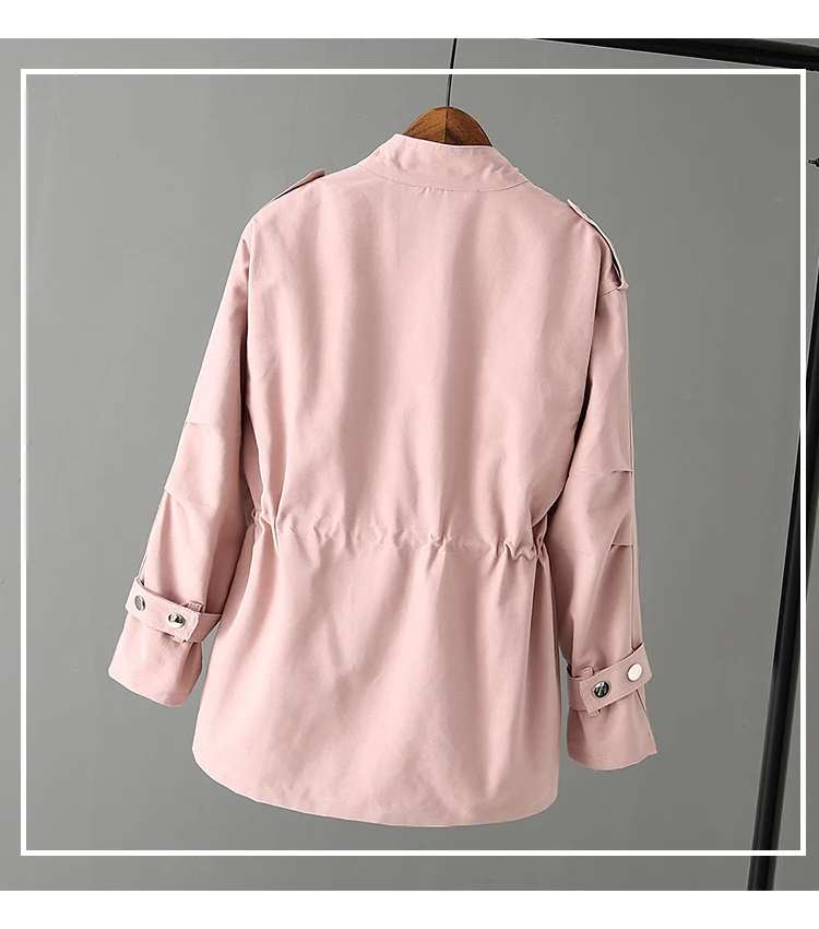 Manteau Coupe-vent Mi-long Pour Femmes - Type Blue Jacket - Blanc