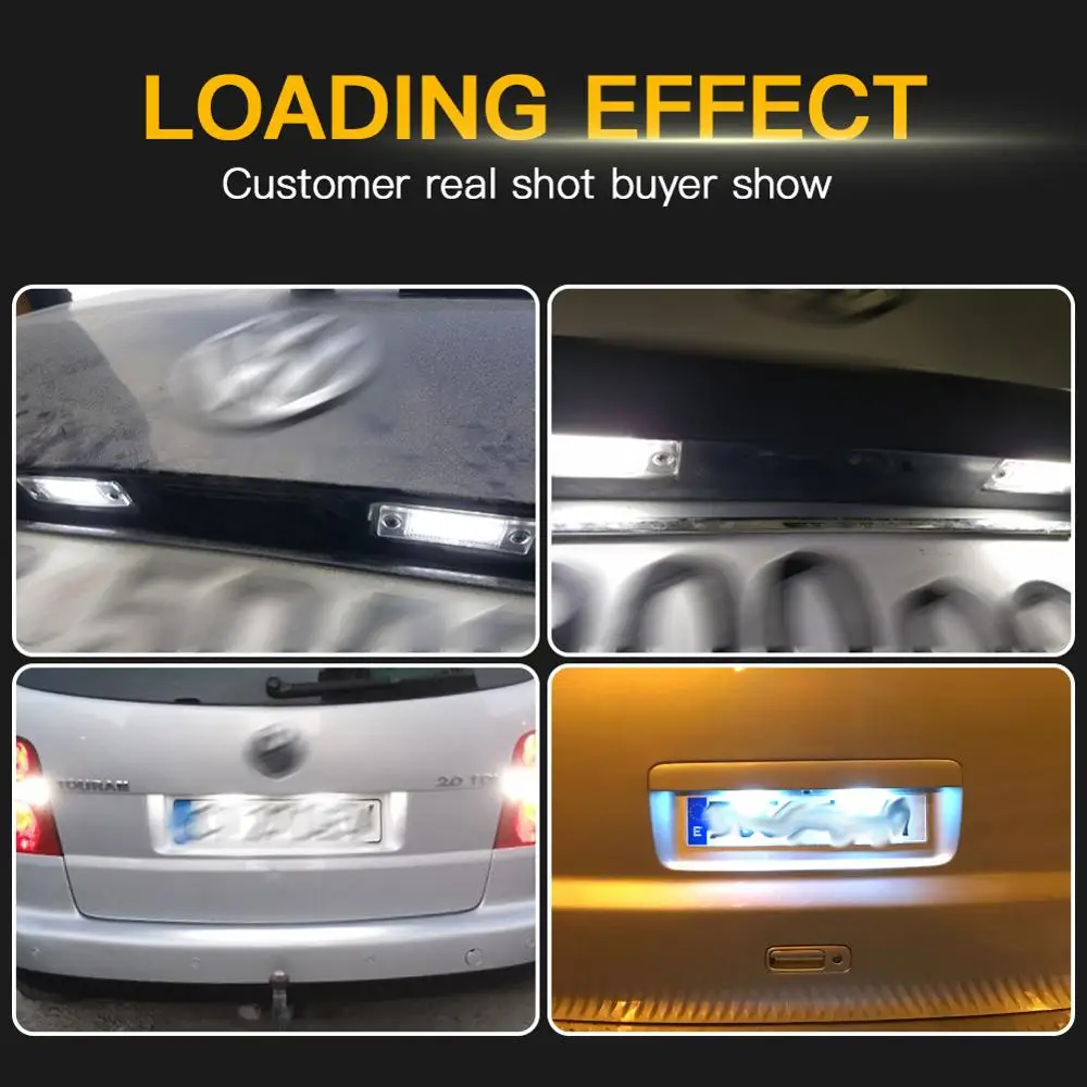 Светодиодная подсветка CANBUS для номерного знака Volkswagen Touran 2003 2010 Jetta 2005 Skoda Superb 2002 2008