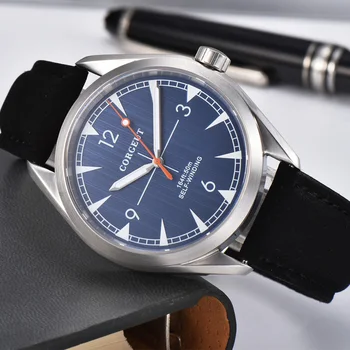 

Corgeut 41mm Automatic Mechanical Watch Men Luxury Brand Casual Leather Strap Luminous Waterproof Business Wristwatch Men