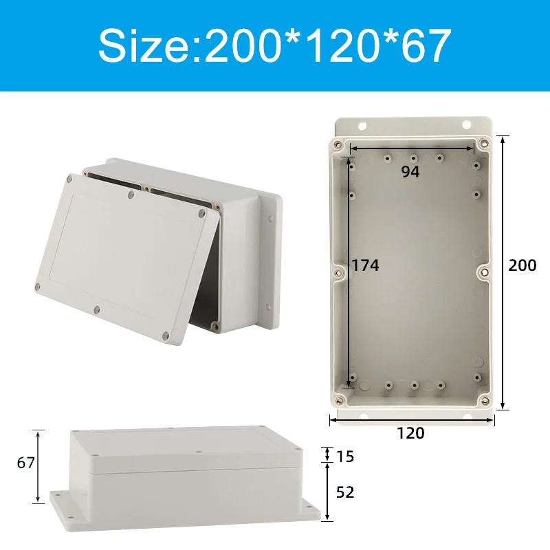 Uxcell® Boîte De Jonction électronique étanche En Plastique ABS Pour Intérieur/extérieur Avec Couvercle Transparent 115 X 90 X 68 Mm