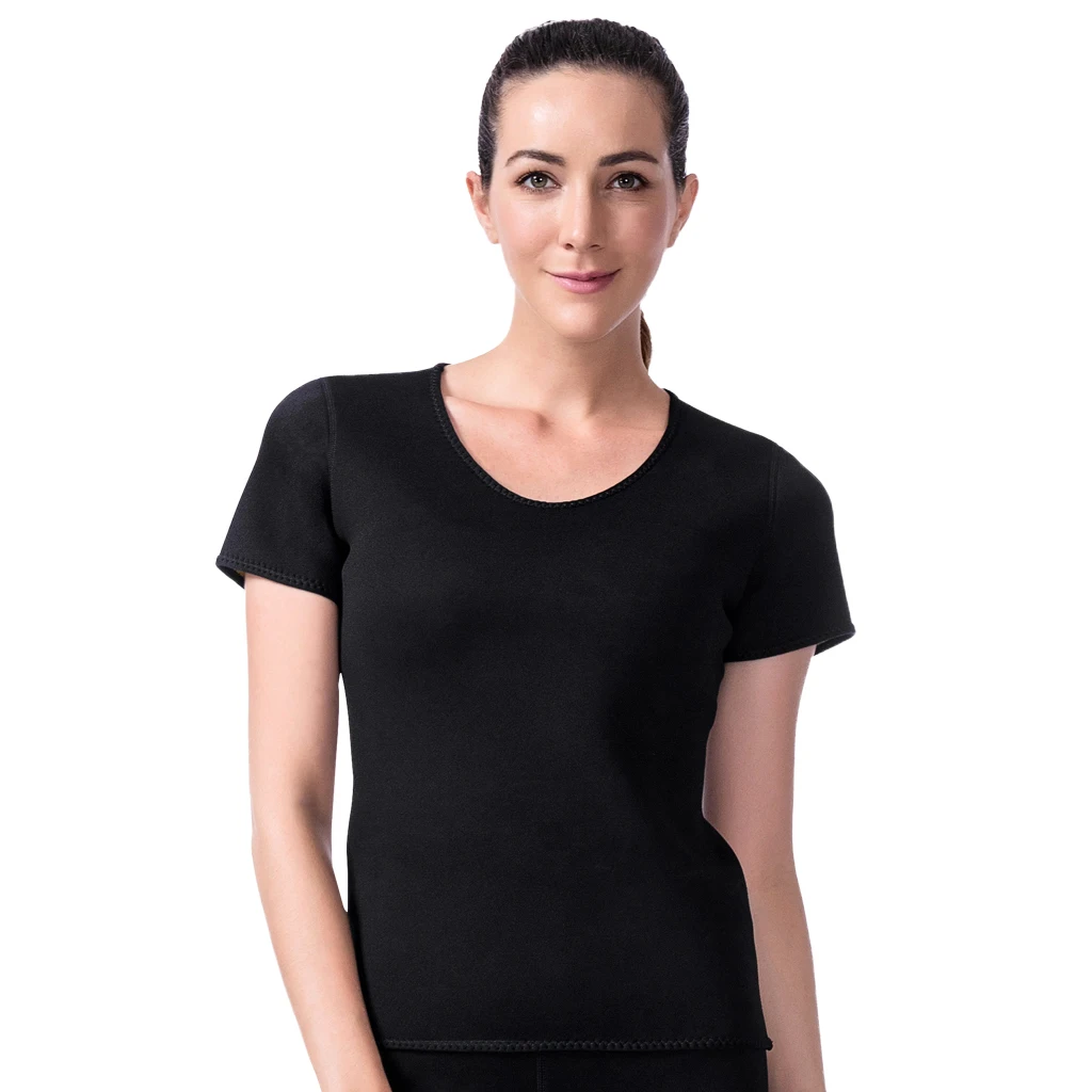 Neoprene Sweat Fat Burner Shirt Rash Guard Sauna Suit Weight Loss Top Women's Body Shapers Pullover
