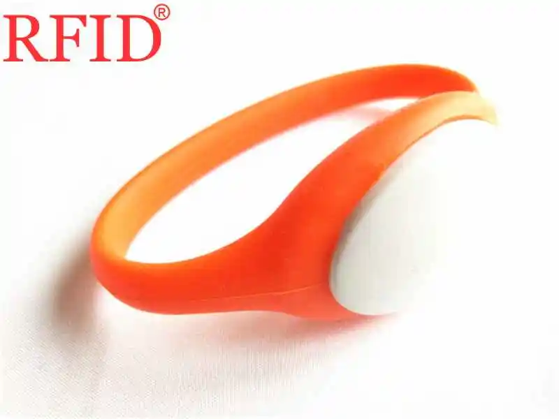 1pcs Orange ID 125 кГц T5577 перезаписываемый браслет RFID водонепроницаемый силиконовый браслет близость для контроля доступа много цветов на выбор - Цвет: 1pcs Orange