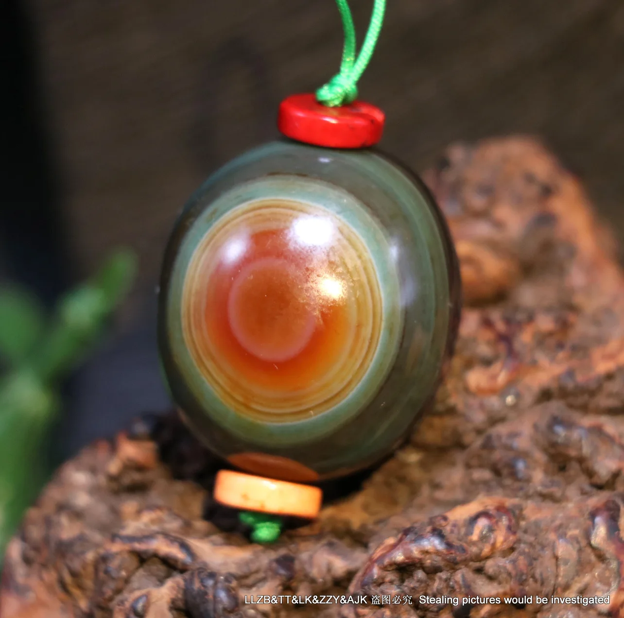 

Treasure Unique Ultra Energy Tibetan Natural Old agate Colorful Goat Eye dZi Bead Amulet UA703F6 Timestown UPD22