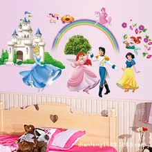 CHILDREN'S Room Kindergarten GIRL'S Room Decoration Cartoon Snow White Princess Wall Stickers Foreign Trade Wall Stickers CC6950