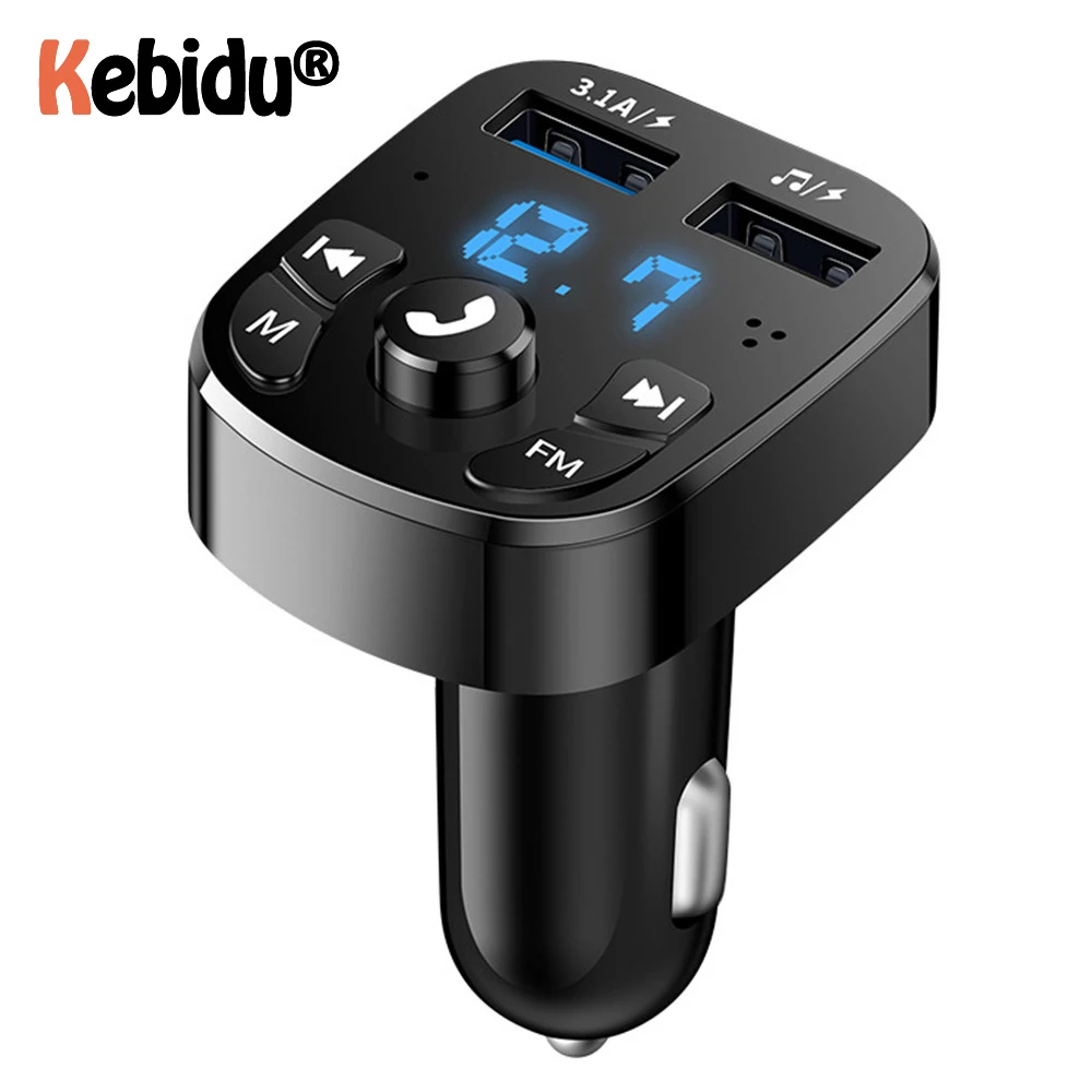 Автомобильный fm-передатчик Bluetooth Hands-free Беспроводной MP3 Зарядное устройство Dual