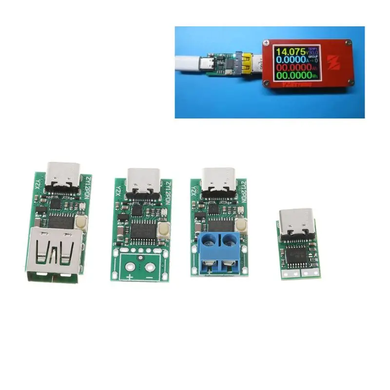 USB-детектор приманки для быстрой зарядки с разъемом Type-C триггер трубка PD 5A 9 В/12 В/15
