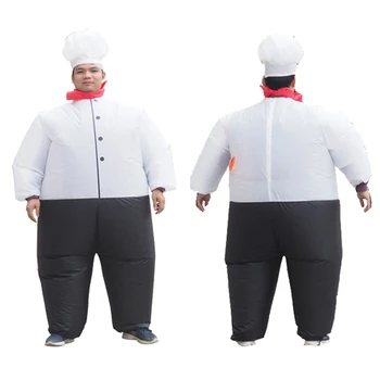 

HOT Chef Inflatable Costume Blow Up Suit Adult Fun Cosplay Fancy Dress for Halloween Party TI99