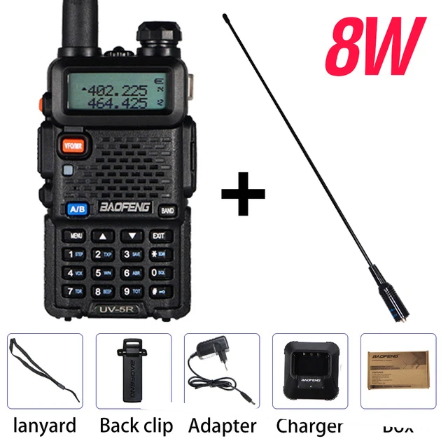 long range walkie talkies Dual Band Two Way Radio Baofeng UV 5R Walkie Talkie 128CH VHF UHF FM VOX Ham CB Radio Outdoor Interphone Wireless Walkie-Talkie long range walkie talkies 500 miles Walkie Talkie