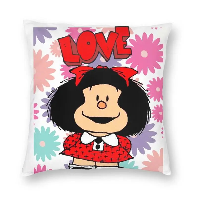

Милый мягкий чехол для подушки с изображением цветов и надписью «Love»