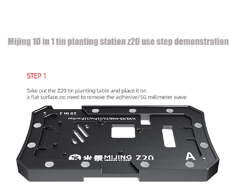 ratcheting wrench set MiJing Z20 10 IN 1 BGA Reballing Stencil Fixture For iPhone X-12 Pro Max Motherboard Middle Frame Holder Planting Tin Platform combo wrench