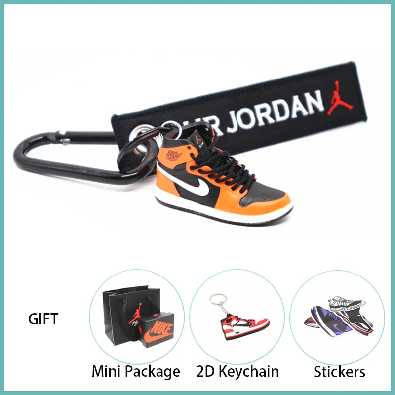 Новинка ручной работы 3D AJ Key ChaiAir Mini Jordan кроссовки модель милый брелок для ключей Баскетбольная обувь Подарочный Брелок для ключей модные украшения - Цвет: 47