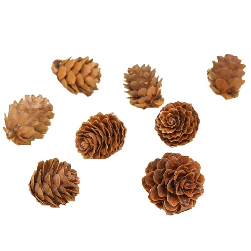 10 шт. Мини Декоративные Pinecone сосновые шишки Pinecone для рождественской елки топперы ваза чаша наполнитель дисплеи ремесла домашний декор