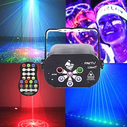 Lumière de scène RGB à 120 motifs, Rechargeable par USB, commande vocale, Disco, spectacle, projecteur Laser, effet, lampe pour fête à domicile, KTV 