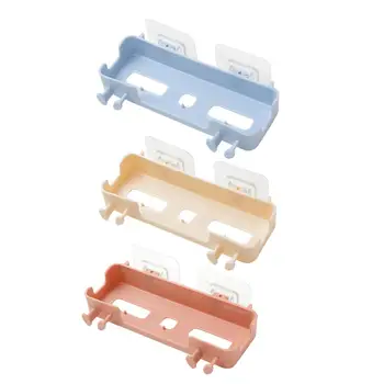 

3pcs Wall Mounted Phone Holder Plug Hanger Rack Receptacle Plug Storage Rack Multi Function Phone Shelf Self Stick bracket