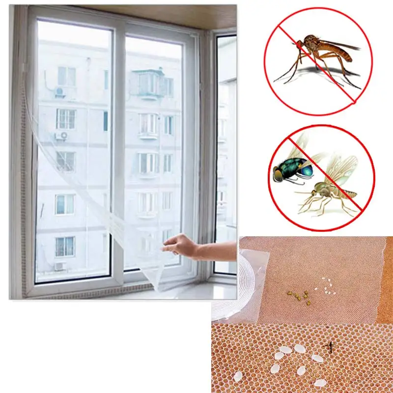 DIY 곤충 창 스크린 플라이 스크린 커튼 모기 버그 메쉬 스크린 가정용 자체 접착 스크린 메쉬 곤충 그물 침실