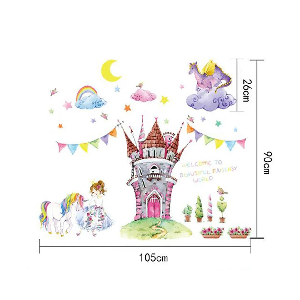 Unicorn Wall Stickers For GIrl Room