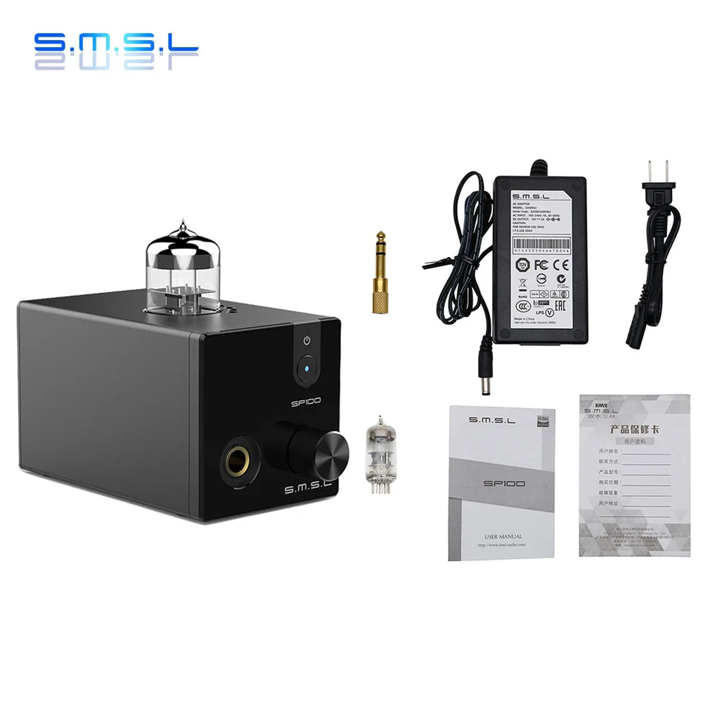 Гарнитура SMSL SP100 с европейской вилкой HiFi усилитель для наушников 6N3 трубка