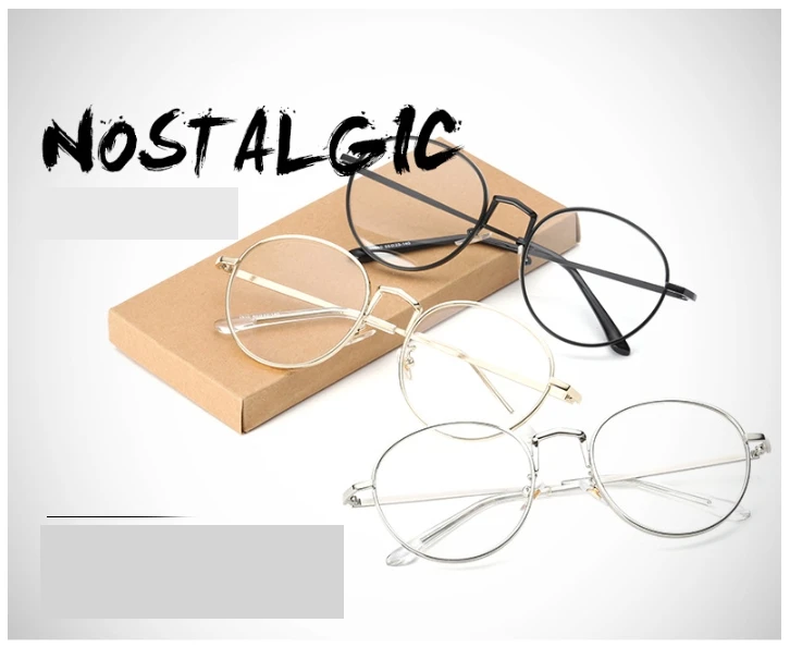 47132 ретро круглые простые очки оправа для мужчин и женщин Оптические модные компьютерные очки