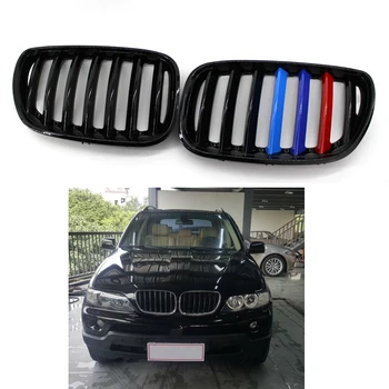 

For BMW X5 E53 2004 2005 2006 ABS Replacement Car accessries Car Front Kidney Grill Grilles Right & Left 51137124815 51137124816