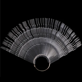 

False Nails Fan Display Acrylic Fake Nail Art Tips Gel Polish Practice Tools Manicure Nail Tool