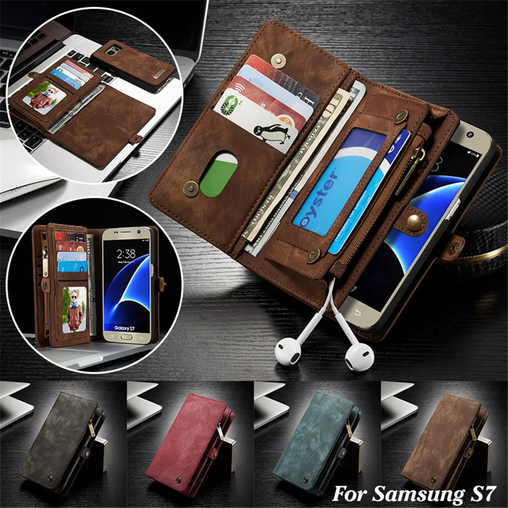 

Luxury Leather Case for Samsung Galaxy S7 Edge S10 S9 S8 Plus Note 8 9 Wallet Cover for iPhone XS Max XR X 6 6S 7 8 Plus Cases