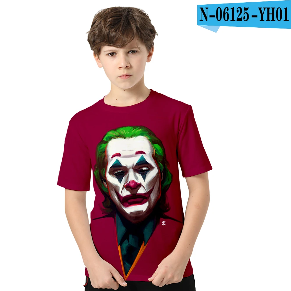 Коллекция года, футболка с объемным принтом «Frdun Tommee joker», «Arthur Fleck» повседневная детская футболка с короткими рукавами для мальчиков и девочек детская одежда - Цвет: YH01