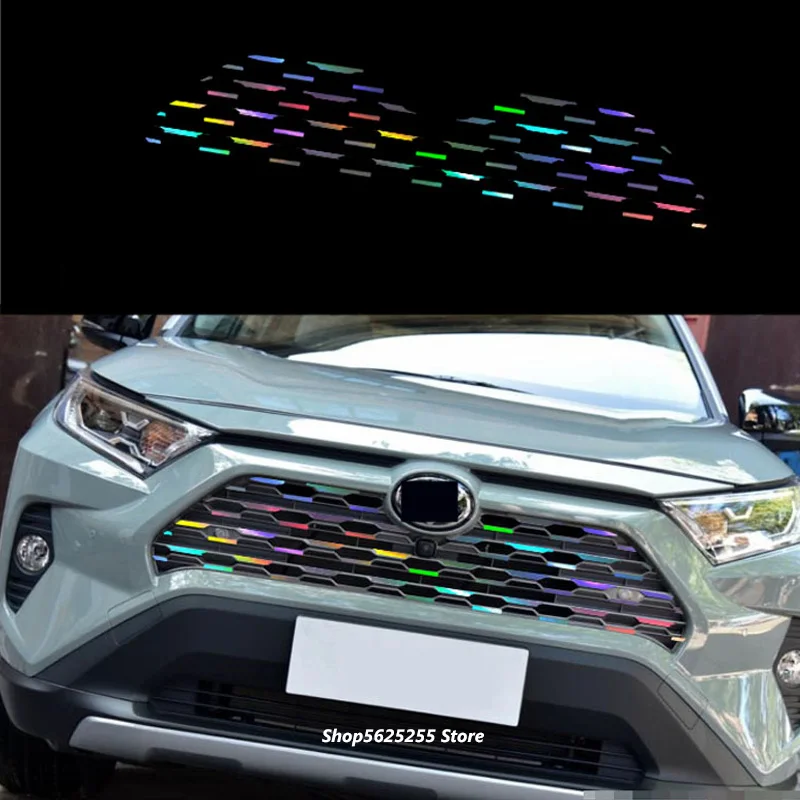 

Сетка решетки, декоративные Стикеры для защиты мембрана для Toyota RAV4 2020 2021 аксессуары Гипсофила кузова автомобиля Цвет наклейки