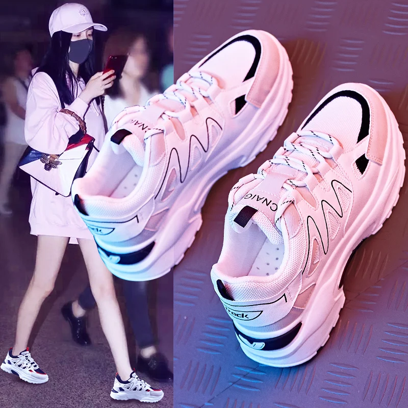 

2019 new during the spring and autumn shoes web celebrity sports joker ins students small white torre autumn tide shoes
