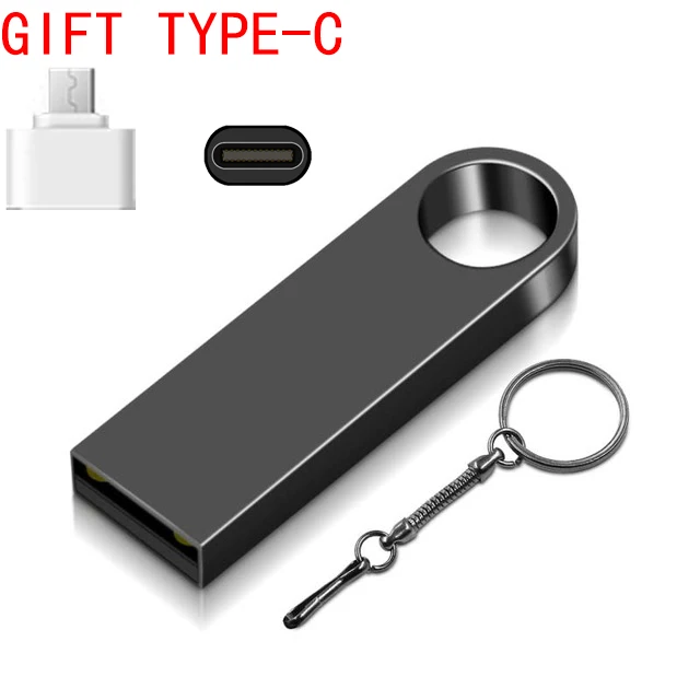 Black TYPE-C Флэш-накопитель 32 Гб оперативной памяти, 16 Гб встроенной памяти, 8 ГБ 64 Гб 128 высокое Скорость Водонепроницаемый USB флэш-накопитель 8 16 32 64 128 ГБ cle USB флеш-накопитель флэш-памяти - Цвет: Black TYPE-C