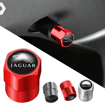 

4 Pcs Car Tire Valve Caps Metal Dust Cover For Jaguar XE XF XJ XK XJR XFR X-Type F-Type S-Type Wheel Tyre Air Stems Cover