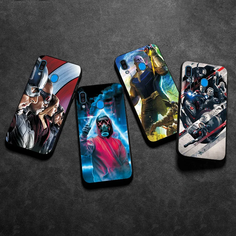 Чехол для телефона для samsung Galaxy A10 A20E A30 A40 A60 чехол бампер для samsung A50 A70 черный чехол ТПУ чехол A30S A50S A70S A2 ядро