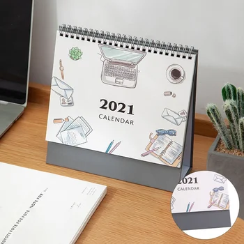 

2021 NEW Cute Calendar Coil Schedule Creative Desk Table Dates Reminder Timetable Planner
