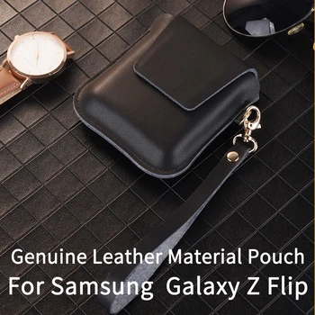 

Genuine Leather Samsung Galaxy Z Flip Case Pouch Protective Pouch for Samsung Galaxy Z Flip Pouch Accessories Bag SM-F700F Case