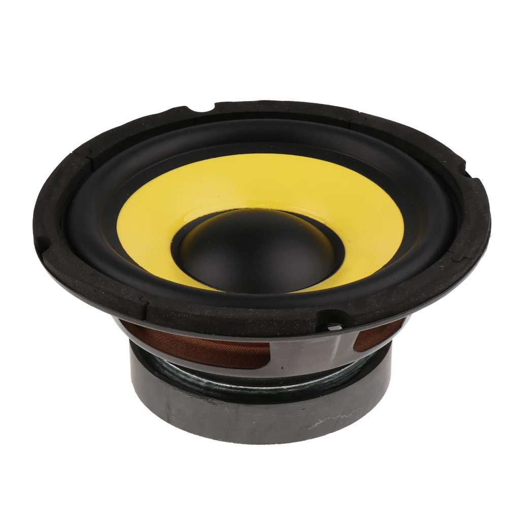 

6.5'' 4ohm Shielded Speaker Woofer Subwoofer Loudspeaker Horn Black and Yellow