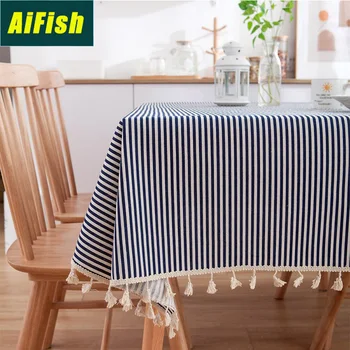 

Nordic Striped Tablecloth Ins Small Fresh Style Picnic Tablecloth Rectangular Coffee Table Cloth Custom ZB-TM006-3
