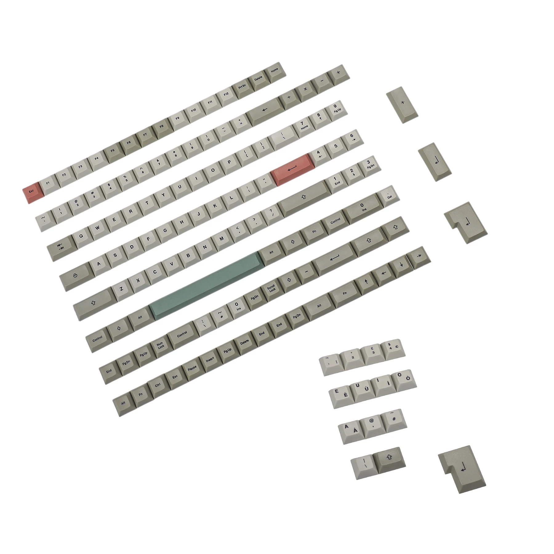 Dsa Perfil 9009 Keycaps para Teclado Mecânico 125 Key Dye Sub Ansi Iso Azerty Espanha Reino Unido Francês Alemão Italiano Pbt Gk61 - Imagem 5