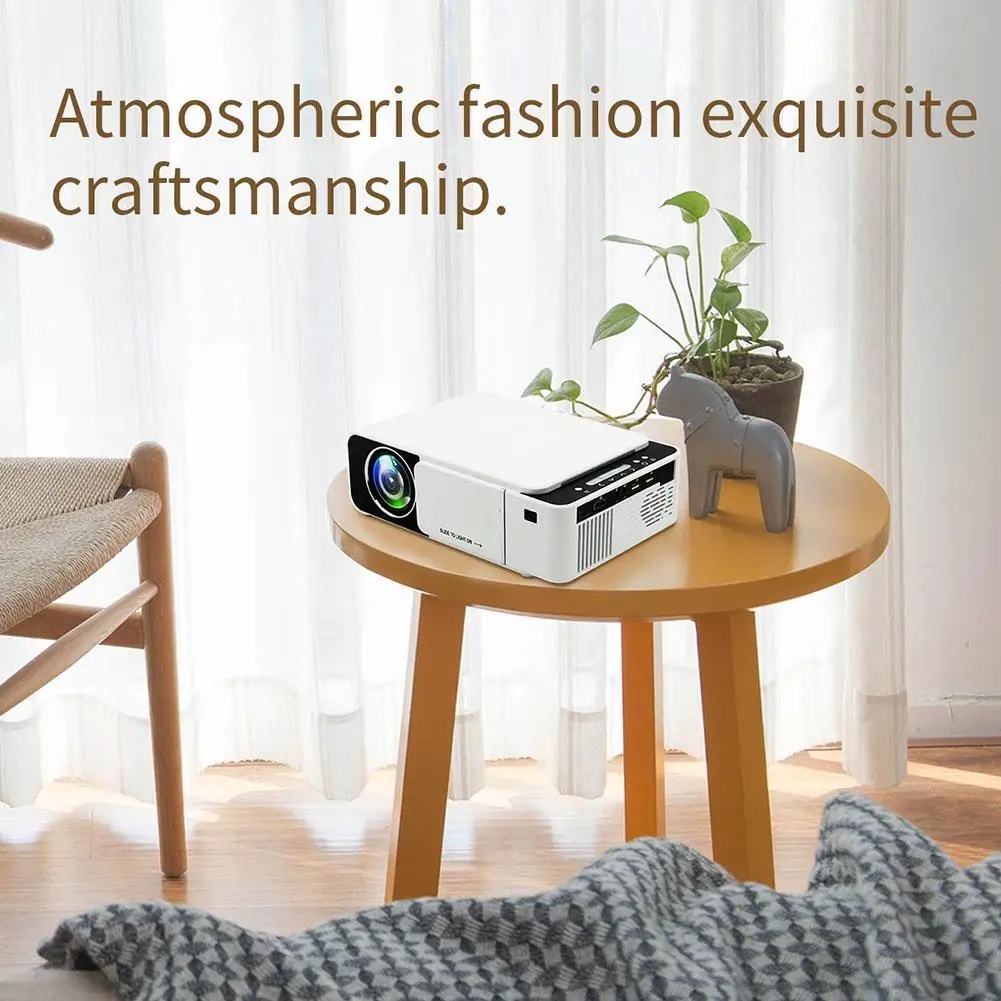 

T5 Mini Portable LCD Video Projector 2600 Lumens 4K 3D 1080P HD Home Multimedia Cinema Projector IR USB AV VGA HDMI Port
